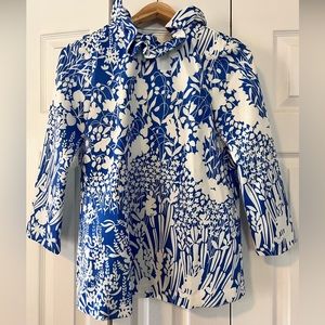 Blue floral Tuckernuck Mason top- NWT